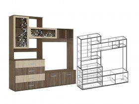 Центральная секция Альтернатива в Среднеколымске - srednekolymsk.mebel-nsk.ru | фото