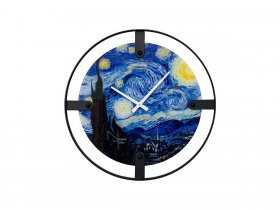 Часы интерьерные NT155 VAN GOGH STARRY NIGHT в Среднеколымске - srednekolymsk.mebel-nsk.ru | фото