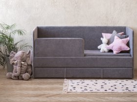 Диван-кровать Happy (темно-серый) в Среднеколымске - srednekolymsk.mebel-nsk.ru | фото