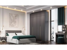 Гардеробная Эккервуд (графит) в Среднеколымске - srednekolymsk.mebel-nsk.ru | фото