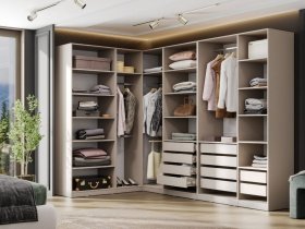 Гардеробная Эккервуд (меланж) в Среднеколымске - srednekolymsk.mebel-nsk.ru | фото