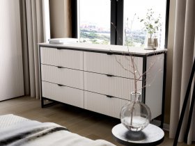 Комод 6 ящиков Нора (персидский жемчуг) в Среднеколымске - srednekolymsk.mebel-nsk.ru | фото
