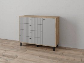 Комод «Катрин-13» (дуб крафт серый/серый) в Среднеколымске - srednekolymsk.mebel-nsk.ru | фото