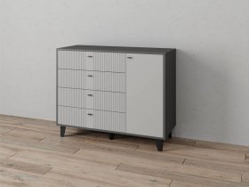 Комод «Катрин-13» (графит/светло-серый) в Среднеколымске - srednekolymsk.mebel-nsk.ru | фото