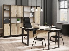 Комплект Гермес лофт (дуб крафт серый) в Среднеколымске - srednekolymsk.mebel-nsk.ru | фото