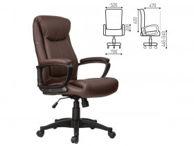 Кресло офисное BRABIX Enter EX-511, коричневое в Среднеколымске - srednekolymsk.mebel-nsk.ru | фото