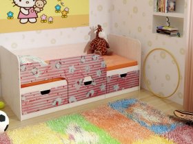 Кровать детская с ящиками 1,86 Минима Hello Kitty в Среднеколымске - srednekolymsk.mebel-nsk.ru | фото