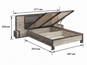 Кровать двуспальная 1,6м с под.мех. Клео в Среднеколымске - srednekolymsk.mebel-nsk.ru | фото