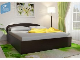 Кровать двуспальная 1,6м с подъем. мех. (венге) в Среднеколымске - srednekolymsk.mebel-nsk.ru | фото