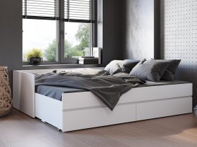 Кровать-трансформер Симпл КР-51 (белый) в Среднеколымске - srednekolymsk.mebel-nsk.ru | фото