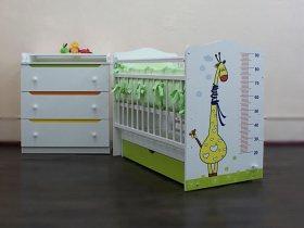 Кроватка детская Жираф с маятником в Среднеколымске - srednekolymsk.mebel-nsk.ru | фото