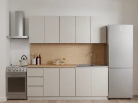Кухонный гарнитур Мори 2,0 м (сатин) в Среднеколымске - srednekolymsk.mebel-nsk.ru | фото