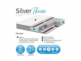 Матрас Silver Three в Среднеколымске - srednekolymsk.mebel-nsk.ru | фото