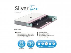 Матрас Silver Two в Среднеколымске - srednekolymsk.mebel-nsk.ru | фото