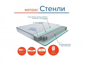 Матрас Стенли в Среднеколымске - srednekolymsk.mebel-nsk.ru | фото