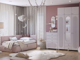 Модульная детская Милана (белое дерево/сакура) в Среднеколымске - srednekolymsk.mebel-nsk.ru | фото