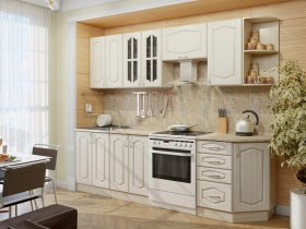 Модульная кухня Классика-1 (дуб молочный) в Среднеколымске - srednekolymsk.mebel-nsk.ru | фото