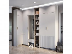 Модульная прихожая Пандора (кашемир/MF03) в Среднеколымске - srednekolymsk.mebel-nsk.ru | фото