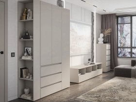 Модульная стенка Люмо (кашемир) в Среднеколымске - srednekolymsk.mebel-nsk.ru | фото