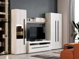 Модульная стенка Ницца (дуб витенберг) в Среднеколымске - srednekolymsk.mebel-nsk.ru | фото