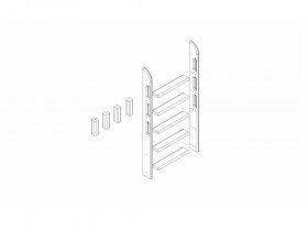 Пакет №10 Прямая лестница и опоры для двухъярусной кровати Соня в Среднеколымске - srednekolymsk.mebel-nsk.ru | фото