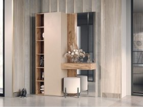 Прихожая Ева (кашемир/дуб вотан) в Среднеколымске - srednekolymsk.mebel-nsk.ru | фото