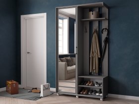 Прихожая «Ларго-2» (графит серый) в Среднеколымске - srednekolymsk.mebel-nsk.ru | фото