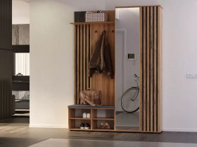 Прихожая Марракеш (дуб вотан/цемент темный) в Среднеколымске - srednekolymsk.mebel-nsk.ru | фото