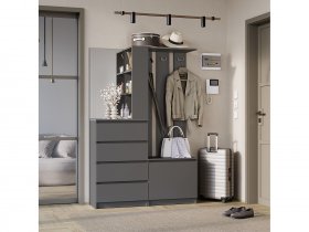 Прихожая Симпл ПР-04 (графит) в Среднеколымске - srednekolymsk.mebel-nsk.ru | фото