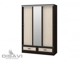 Шкаф-купе 3-х створчатый 1.5м Модерн в Среднеколымске - srednekolymsk.mebel-nsk.ru | фото