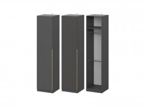 Шкаф ШК-50 Эккервуд (графит) в Среднеколымске - srednekolymsk.mebel-nsk.ru | фото