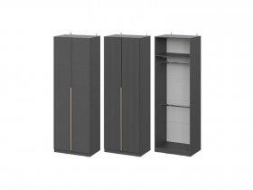 Шкаф ШК-75 Эккервуд (графит) в Среднеколымске - srednekolymsk.mebel-nsk.ru | фото