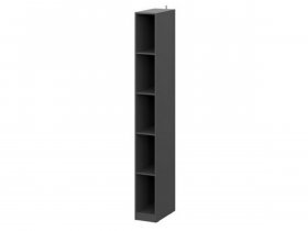 Шкаф-стеллаж ШК-25 Эккервуд (графит) в Среднеколымске - srednekolymsk.mebel-nsk.ru | фото
