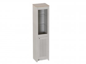 Шкаф-витрина однодверная Валенсия (гостиная) в Среднеколымске - srednekolymsk.mebel-nsk.ru | фото