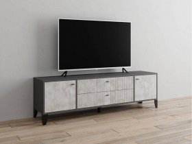 Тумба под ТВ Парус-10 (графит/мальта) в Среднеколымске - srednekolymsk.mebel-nsk.ru | фото