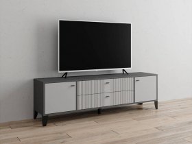 Тумба под ТВ Парус-10 (графит/светло-серый) в Среднеколымске - srednekolymsk.mebel-nsk.ru | фото