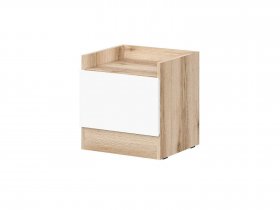 Тумба прикроватная Брауни (дуб делано/белый) в Среднеколымске - srednekolymsk.mebel-nsk.ru | фото